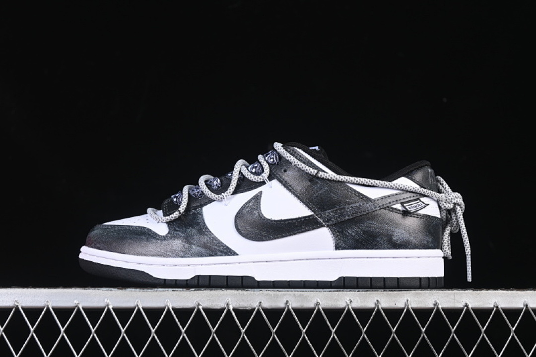 Unbranded [HF5441-100]-[DUNK LOW BANDAGE CASUAL SNEAKERS WHITE/BLACK]-[MAN:40-46], photo 1