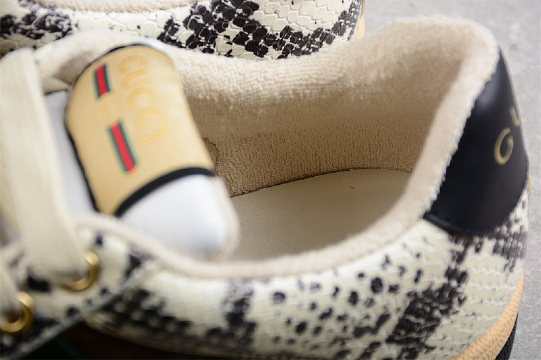 Gucci [GU*CCI ACE EMBROIDERED LOW-TOP BROWN/DARK GREEN/RED-WHITE]-[MAN:39-45] - Image 7