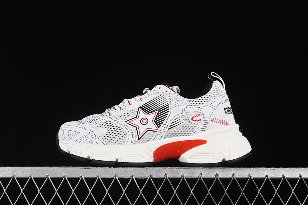 Unbranded [ROUND TOED LACE UP CASUAL SPORTS RUNNING SHOES RED/GREY/WHITE]-[WOMAN:36-39]-[MAN:40-45], photo 1