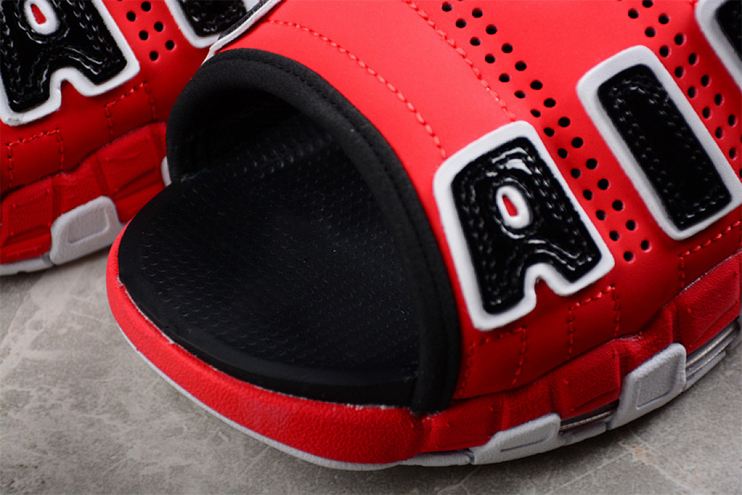 Nike [FB7818-100]-[AIR MORE UPTEMPO SLIDE WHITE/BLACK/RED]-[WOMAN:36-39]-[MAN:40-45] - Image 7