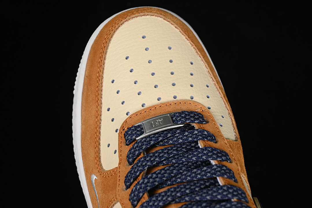 Nike [DM6688-053]-[AIR FORCE 1 07 LOW WHITE/BROWN/BLUE]-[WOMAN:36-39]-[MAN:40-45] - Image 10