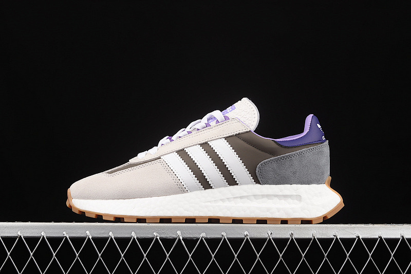 Purple RETROPY E5 SHOES BEIGE/GREY/PURPLE · GY1034, photo 1