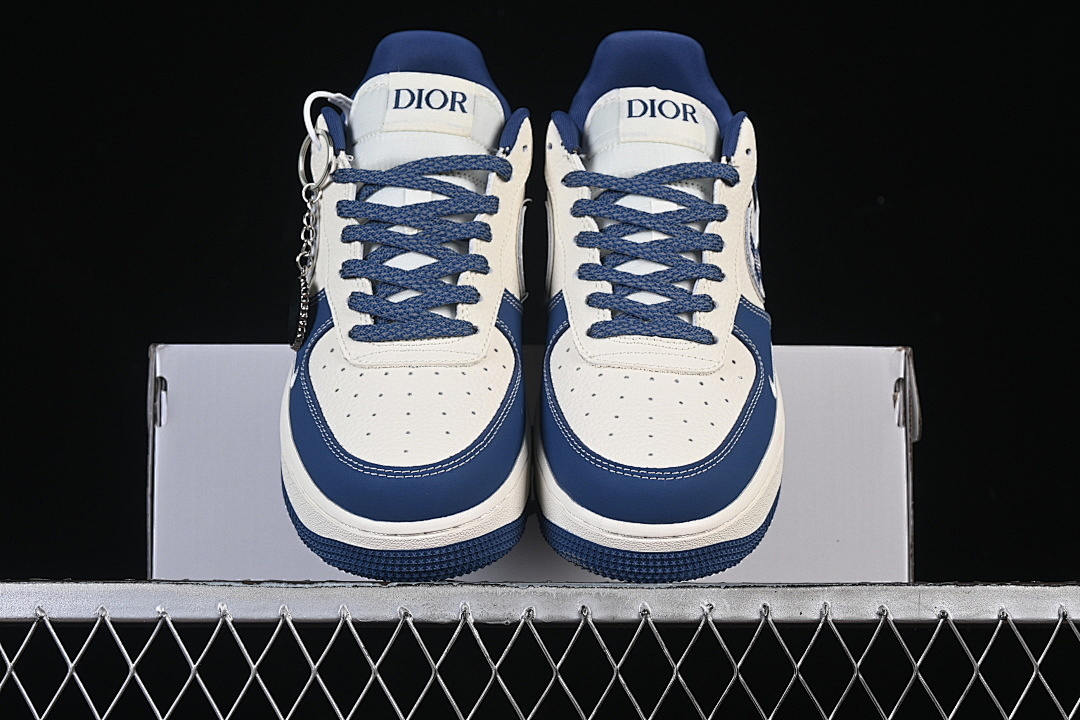 Nike [DF0188-103]-[AIR FORCE 1 07 LOW CASUAL SNEAKERS NAVY BLUE/WHITE]-[WOMAN:36-39]-[MAN:40-45] - Image 12