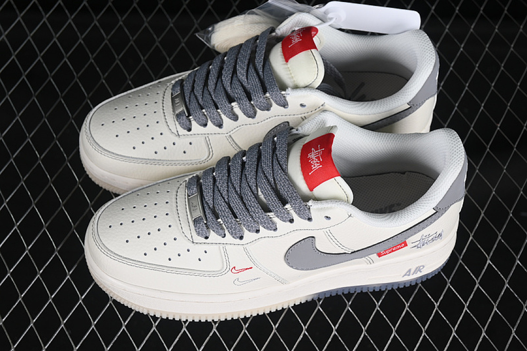 Nike [HH7518-037]-[AIR FORCE 1 07 LOW WHITE/GREY/RED]-[WOMAN:36-39]-[MAN:40-45] - Image 11