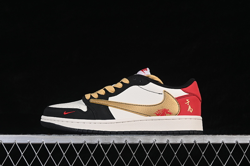 Jordan FRAGMENT DESIGN AIR Jordan 1 LOW OG SP WHITE/BLACK/RED · HG0026-016, photo 1