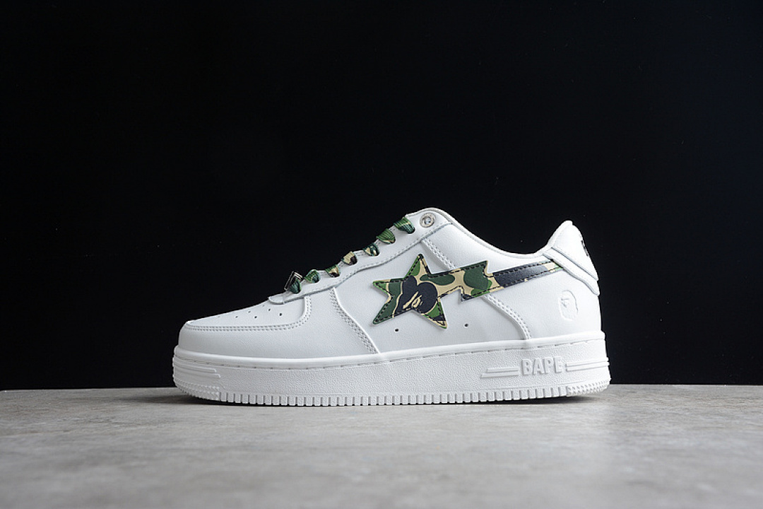 Bape [1H20191048]-[BAPE STA TOKYO SHOES WHITE/WHITE/CAMO]-[WOMAN:36-39]-[MAN:40-45], photo 1