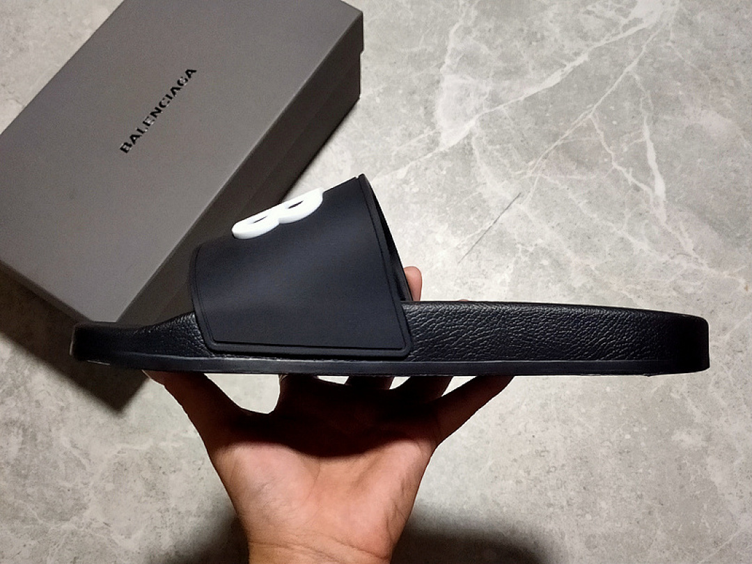 Balenciaga [BA*LEN*CIAGA LOGO POOL SIDES BLACK/BLACK/WHITE]-[WOMAN:35-39]-[MAN:40-45] - Image 4