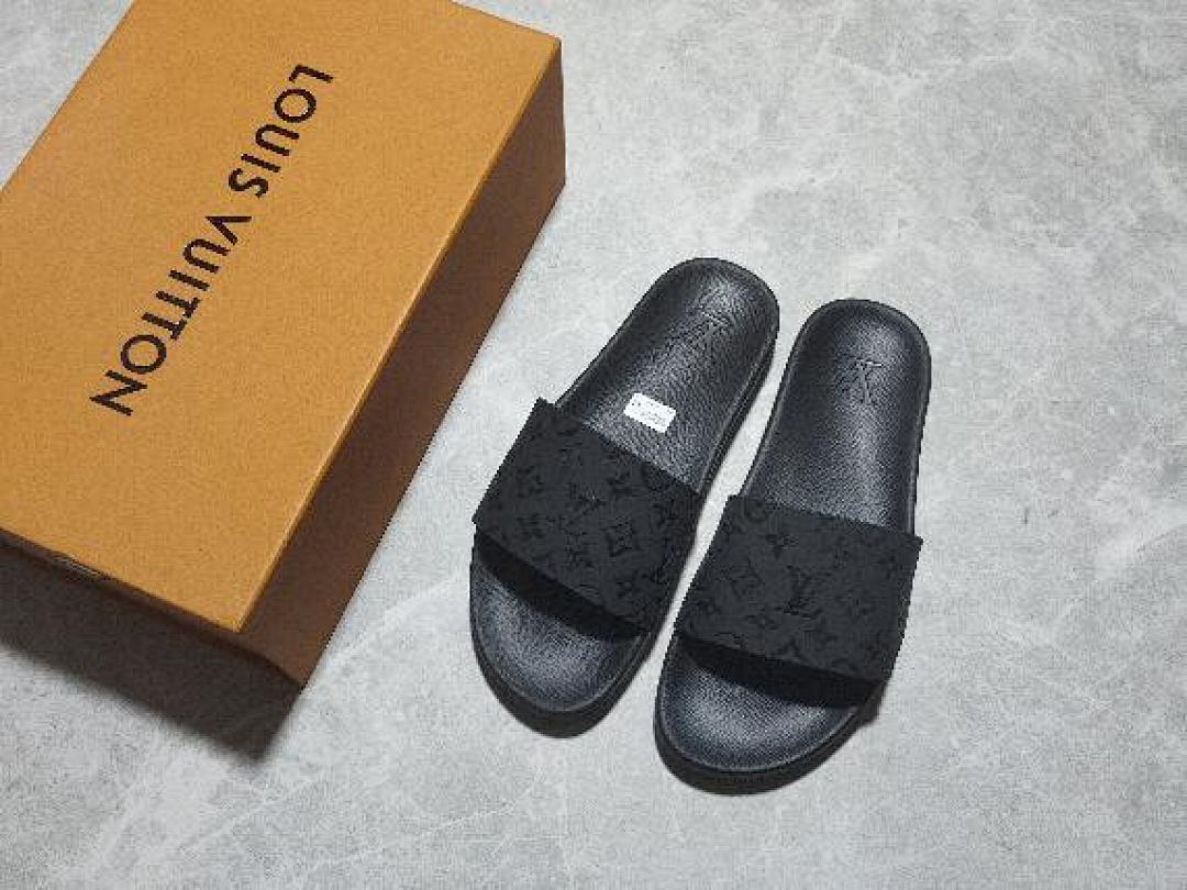 Louis Vuitton [L*V WATERFRONT SLIPPERS BLACK/BLACK/BLACK]-[WOMAN:35-39]-[MAN:40-45] - Image 8