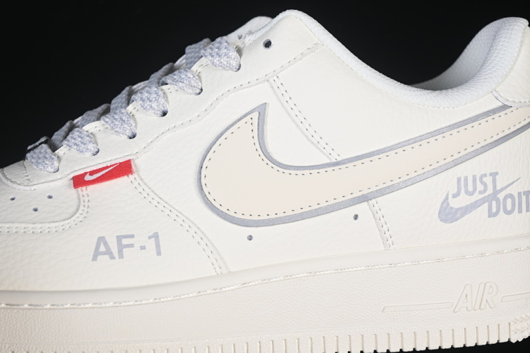 Nike [CS5288-043]-[AIR FORCE 1 07 LOW CASUAL SNEAKERS WHITE/BEIGE]-[WOMAN:36-39]-[MAN:40-45] - Image 7