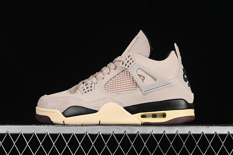 Jordan A MA MANIÉRE X WMNS Jordan 4 RETRO FOSSIL STONE/METALLIC PEWTER/BURGUNDY CRUSH · FZ4810-200, photo 1