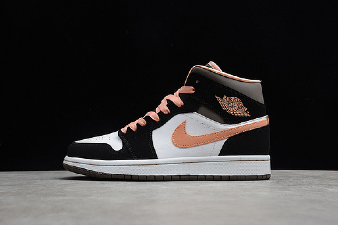 Jordan CJ AIR Jordan 1 MID PEACH MOCHA BLACK/BROWN-PEACH · DH0210-100, photo 1