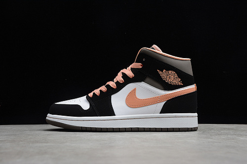 Jordan CJ AIR Jordan 1 MID PEACH MOCHA BLACK/BROWN-PEACH · DH0210-100, photo 1