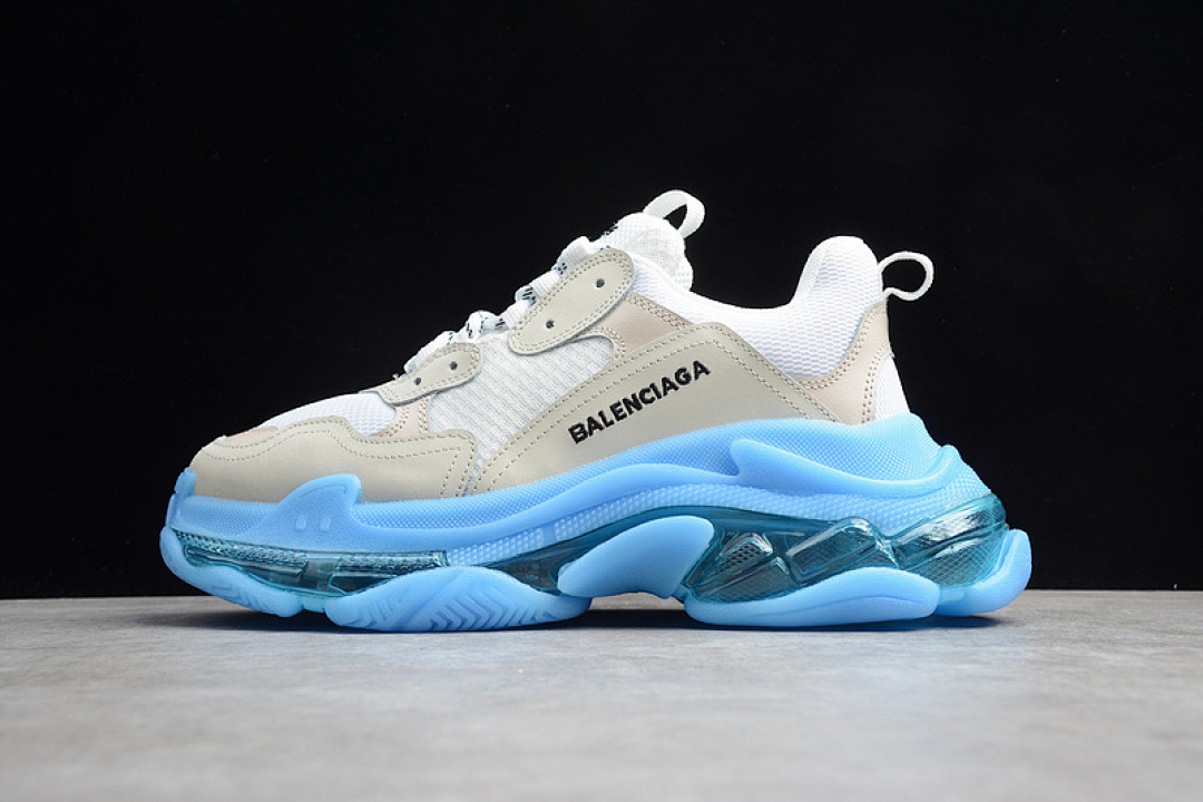 Unbranded [TRIPLE S SNEAKER DADSHOE WHITE/BLUE]-[WOMAN:36-39]-[MAN:40-45], photo 1