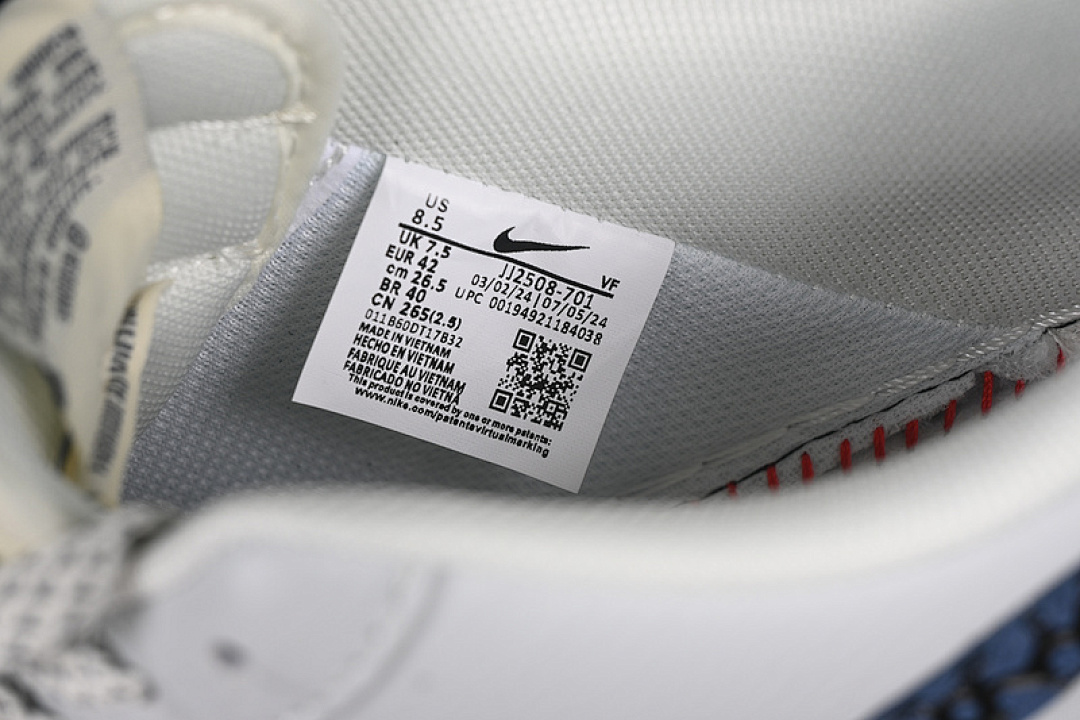 Nike [JJ2508-701]-[AIR FORCE 1 07 LOW LV WHITE/GREY/BLUE]-[WOMAN:36-39]-[MAN:40-45] - Image 6