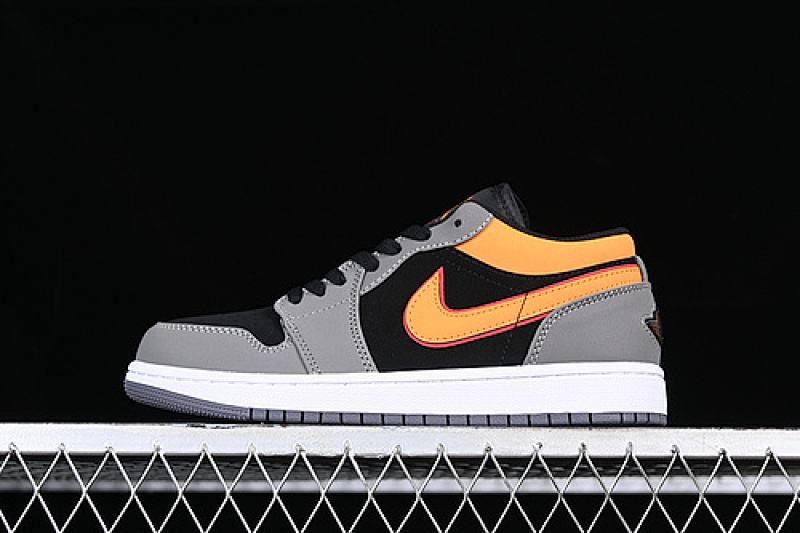 Jordan AIR Jordan 1 LOW SE BLACK/VIVID ORANGE/LIGHT GRAPHITE/CARDINAL RED/WHITE · FN7308-008, photo 1