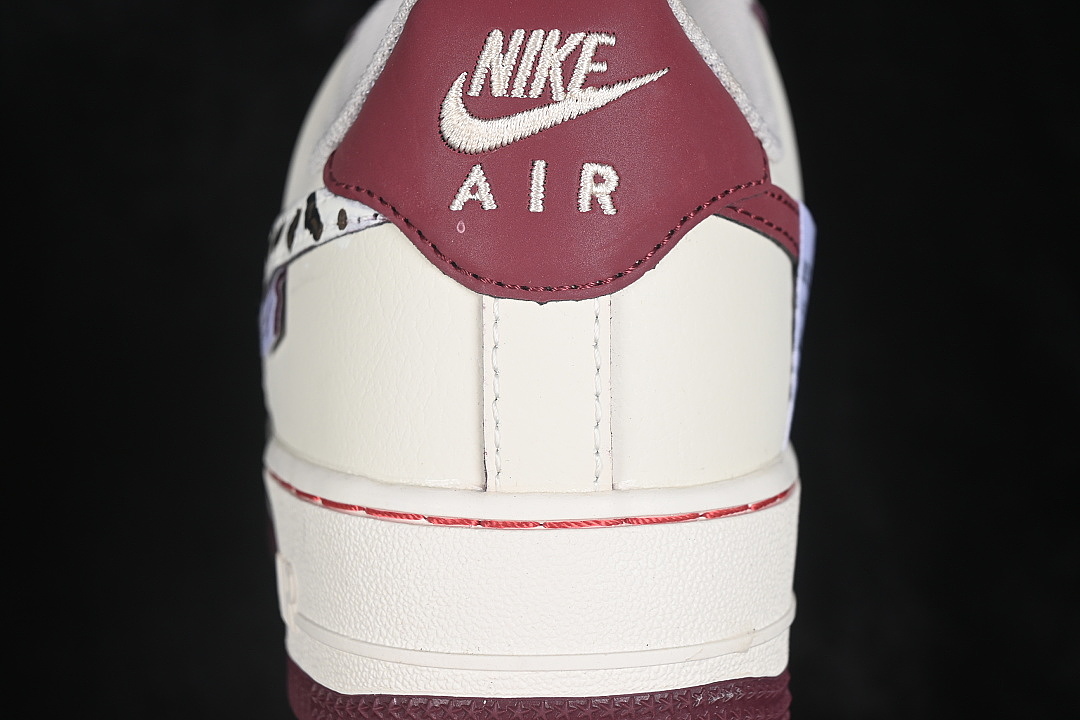 Nike [FB1839-521]-[AIR FORCE 1 07 LOW CASUAL SNEAKERS WINE RED/WHITE]-[WOMAN:36-39]-[MAN:40-45] - Image 6