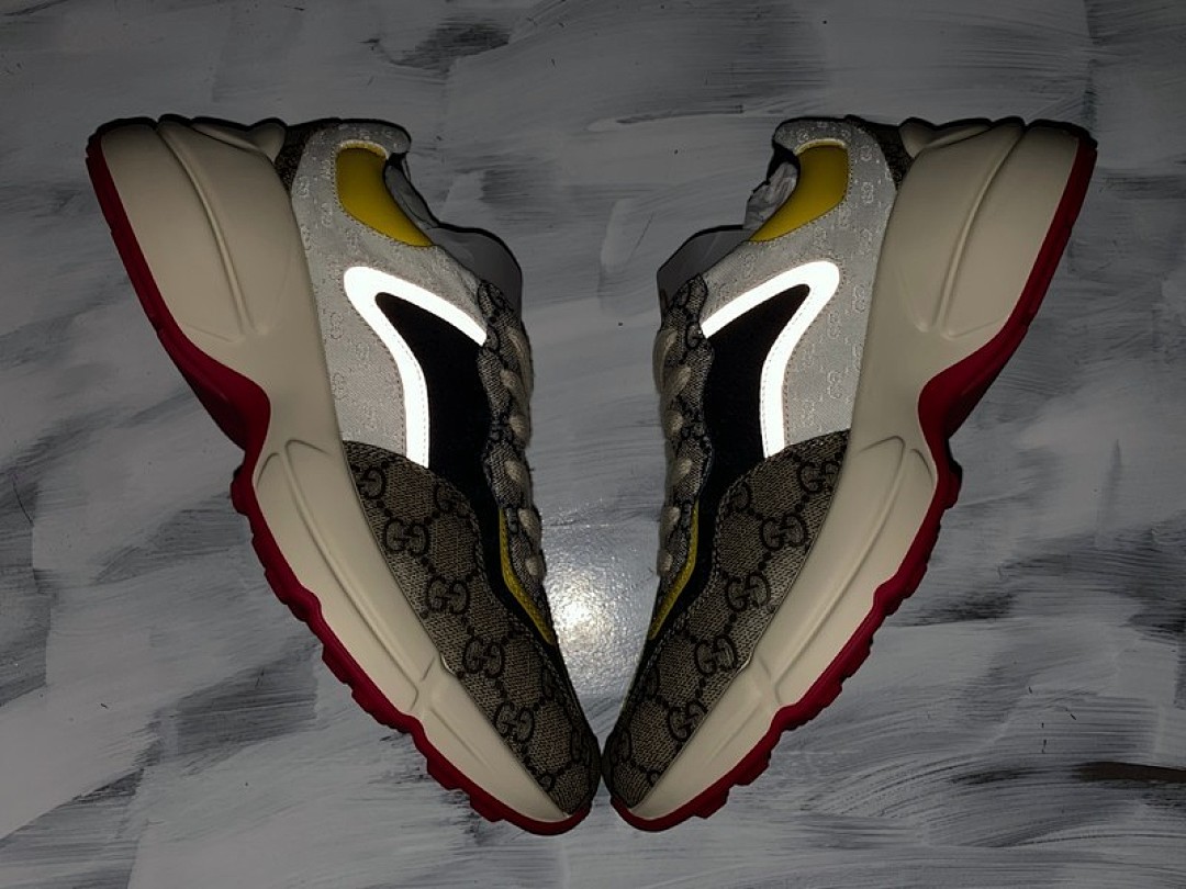 On Running [PLUS GU*CCI RHYTON SHOES WHITE/MULTI-COLOR]-[WOMAN:34-40]-[MAN:39-46] - Image 5