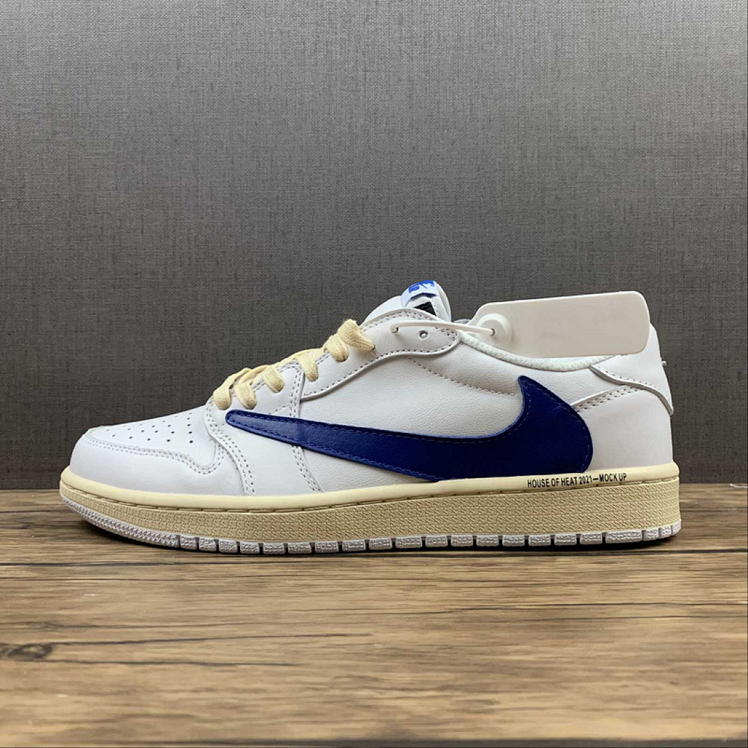 Jordan [DM6839-186]-[TRAVI SCOTT X FRAGMENT AIR JORDAN 1 LOW WHITE/WHITE/BLACK]-[UNISEX:36-47.5], photo 1
