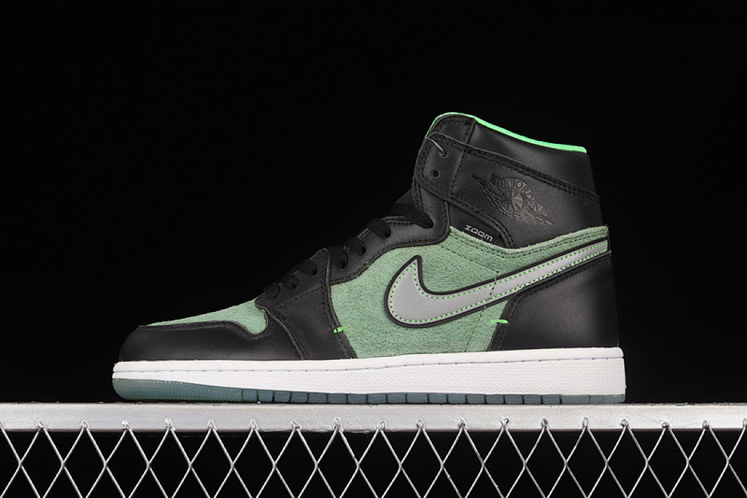 Jordan AIR Jordan 1 HIGH ZOOM ZEN GREEN BLACK/BLACK/TOMATILLO/RAGE GREEN · CK6637-002, photo 1