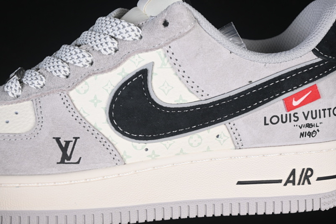 Nike [MZ9588-810]-[AIR FORCE 1 07 LOW LV WHITE/GREY/BLACK]-[WOMAN:36-39]-[MAN:40-45] - Image 8