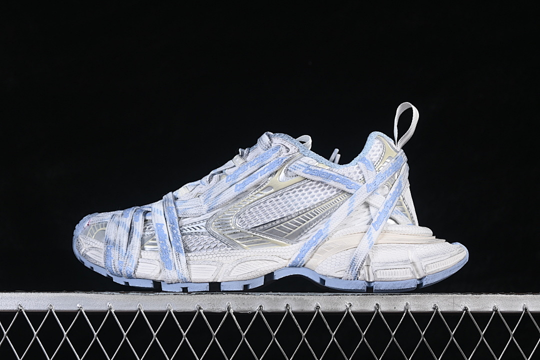 Balenciaga [W3XHL9949]-[3XL EXTREME LACES RUNNING SHOES WHITE/BLUE/GREY]-[WOMAN:35-39]-[MAN:40-46] - Image 2