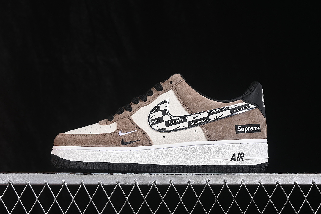 Nike [WY0655-101]-[AIR FORCE 1 07 LOW CASUAL SNEAKERS WHITE/BROWN/BLACK]-[WOMAN:36-39]-[MAN:40-45] - Image 2