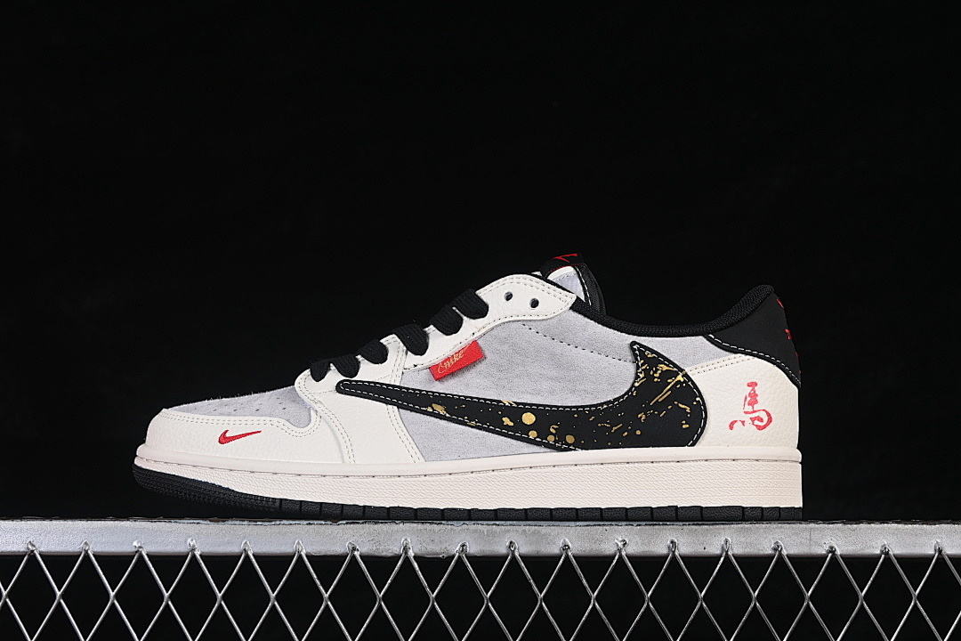 Jordan [HG0026-023]-[FRAGMENT DESIGN AIR JORDAN 1 LOW OG WHITE/GREY/BLACK]-[WOMAN:36-39]-[MAN:40-45] - Image 2