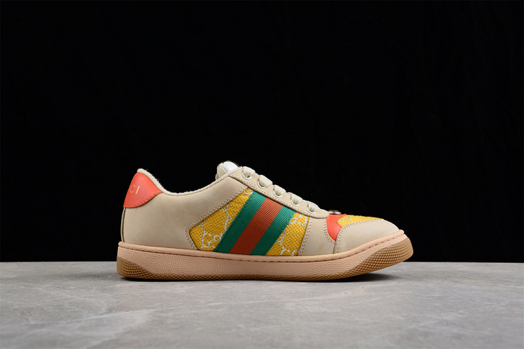 Gucci [GU*CCI DISTRESSED SCREENER SNEAKER BEIGE/GREEN/YELLOW-RED]-[WOMAN:35-39]-[MAN:40-45] - Image 13