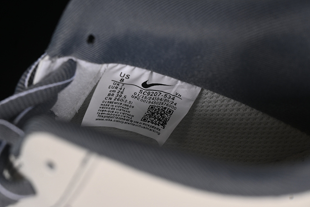 Nike [SC9207-534]-[AIR FORCE 1 07 LOW WHITE/GREY]-[WOMAN:36-39]-[MAN:40-45] - Image 6