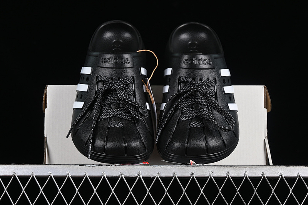 Adidas [JH9848]-[ADILETTE CLOGS WHITE/BLACK]-[WOMAN:36-39]-[MAN:40-44] - Image 11