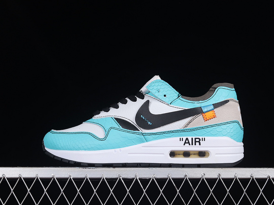 Nike OW X AIR MAX 1 SP WHITE/BLUE/GREY-BLACK · AA7293-009, photo 1
