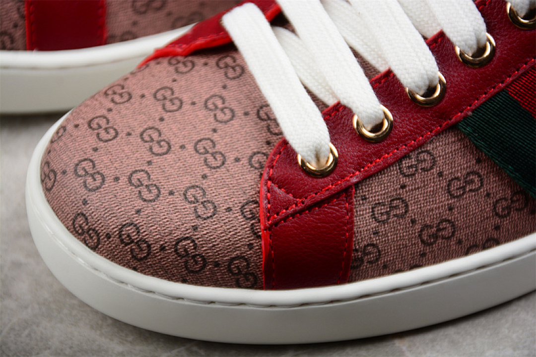 Gucci [GU*CCI ACE LOW CASUAL BOARD SHOES BROWN/RED/GREEN]-[WOMAN:35-44] - Image 8