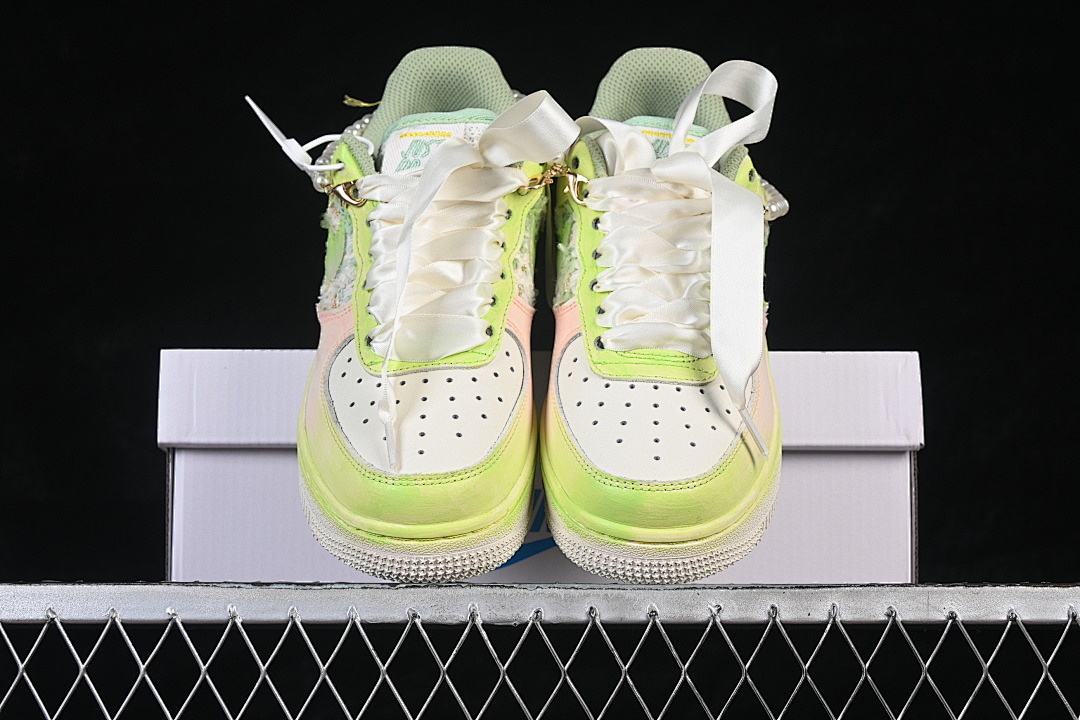 Nike [FJ7740-101]-[AIR FORCE 1 07 LOW WHITE/GREEN/PINK]-[WOMAN:36-39]-[MAN:40-45] - Image 13
