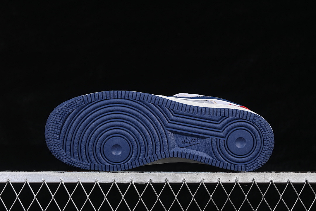 Nike [HT5088-623]-[AIR FORCE 1 07 LOW CASUAL SNEAKERS GREY/NAVY BLUE/RED]-[WOMAN:36-39]-[MAN:40-45] - Image 15