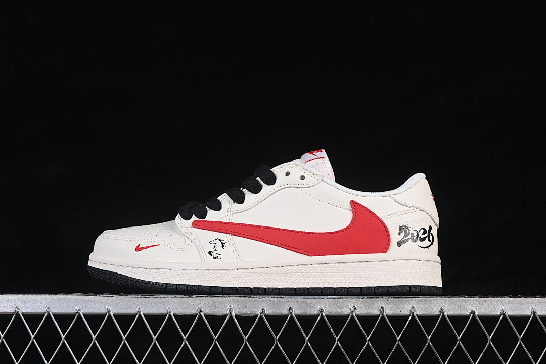 Jordan [QW5288-140]-[AIR JORDAN 1 LOW RETRO SHOES WHITE/RED/BLACK]-[WOMAN:36-39]-[MAN:40-45], photo 1