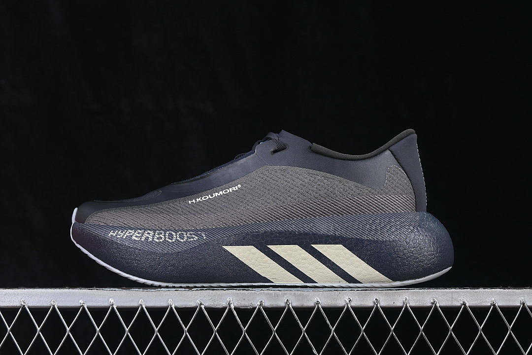 Unbranded [KI1936]-[HYPERBOOST EDGE M POPCORN RUNNING SHOES BLACK/INKINESS]-[WOMAN:36-39]-[MAN:40-48], photo 1