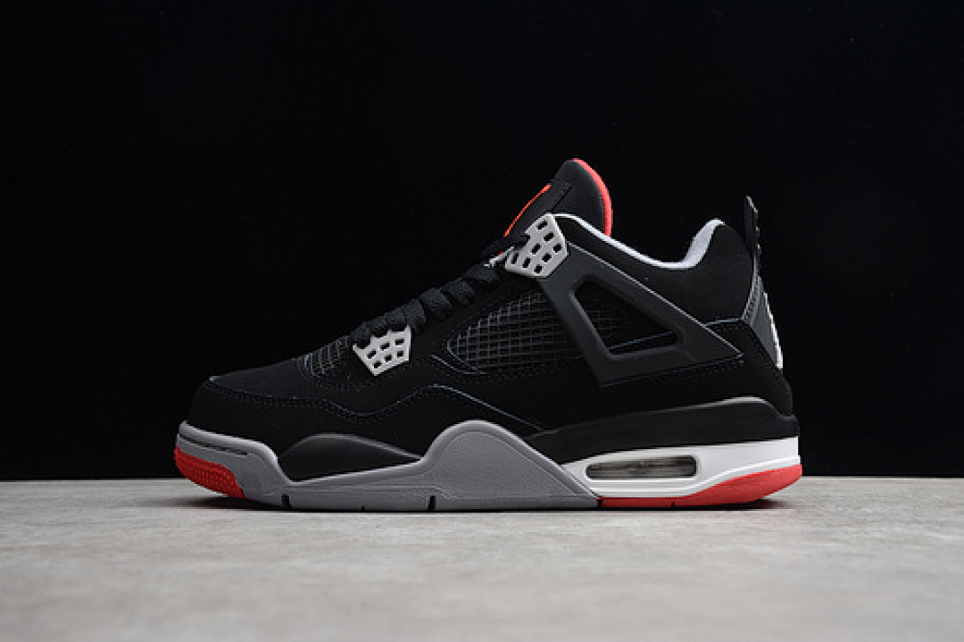 Jordan [308497-089]-[AIR JORDAN 4 RETRO BRED BLACK/CEMENT GREY-FIRE RED]-[WOMAN:36-39]-[MAN:40-45][1.3-200], photo 1