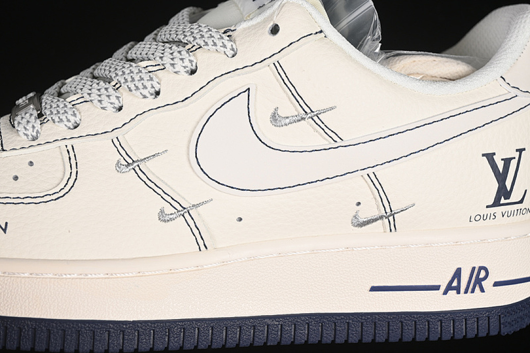 Nike [XX3168-160]-[AIR FORCE 1 07 LOW LV WHITE/BLUE/BLACK]-[WOMAN:36-39]-[MAN:40-45] - Image 8