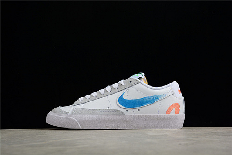 Nike MAYUMI YAMASE X BLAZER LOW 77 FLYLEATHER EARTH DAY WHITE/BLUE/ORANGE · DM0882-100, photo 1