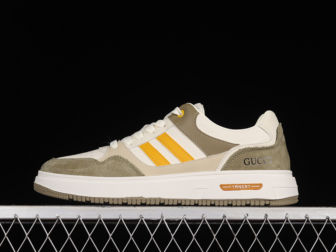 Unbranded [9Y9209666]-[GU*CCI CASUAL TRENDY SNEAKERS ARMY GREEN/WHITE/ORANGE]-[MAN:39-44], photo 1
