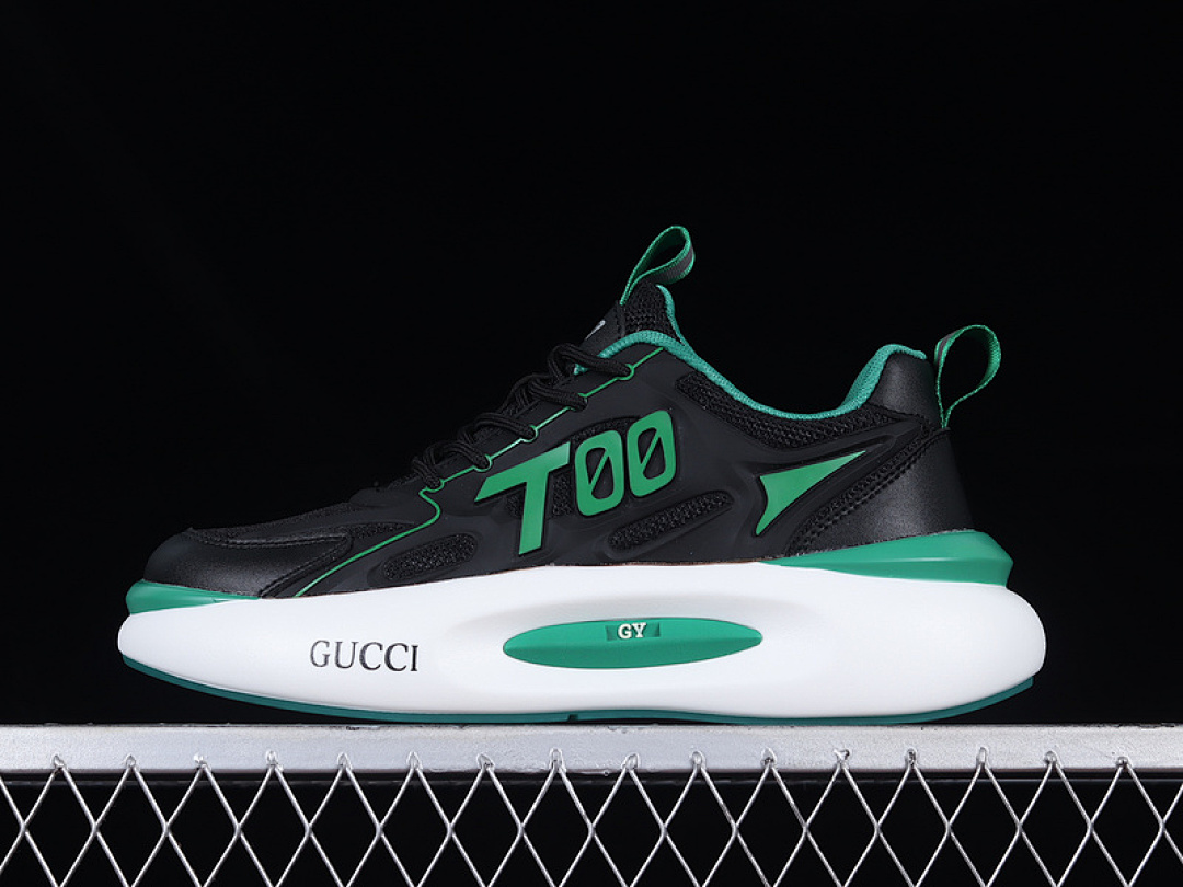 Unbranded [GU*CCI 22 NEW SNEAKERS BLACK/GREEN/WHITE]-[MAN:39-44], photo 1