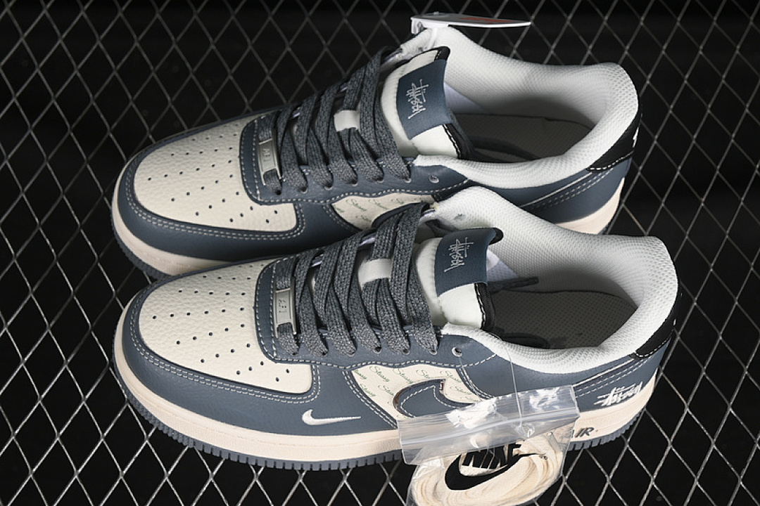 Nike [XS1958-553]-[AIR FORCE 1 07 LOW WHITE/GREY/BLACK]-[WOMAN:36-39]-[MAN:40-45] - Image 11