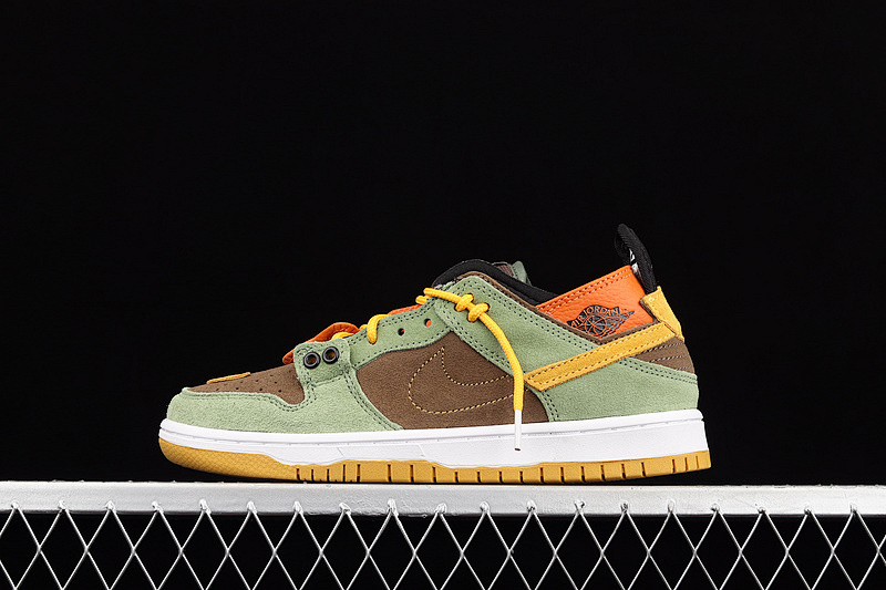 Nike SB DUNK LOW PRO GREEN/BROWN/WHITE-ORANGE · 304292-383, photo 1
