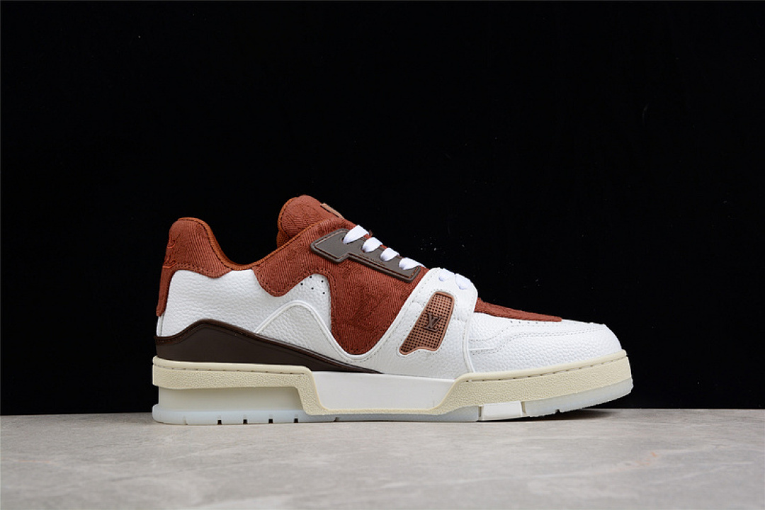 Louis Vuitton [L*V LOW TRAINER SNEAKERS WHITE/BROWN/BLACK]-[MAN:38-45] - Image 12