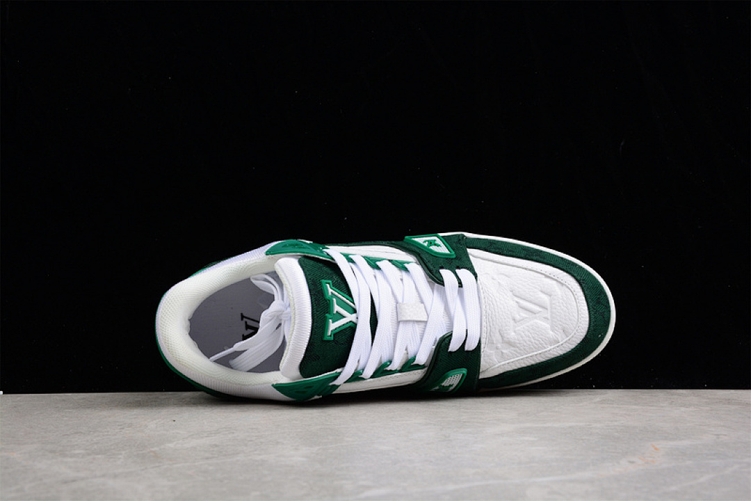 Louis Vuitton [L*V TRAINER LOW SNEAKERS WHITE/BLACK/GREEN]-[WOMAN:35-39]-[MAN:40-45] - Image 18