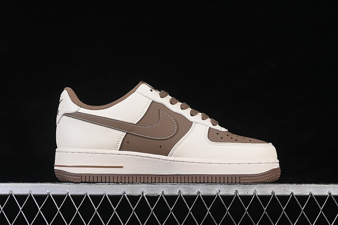 Nike [XD0028-017]-[AIR FORCE 1 07 LOW CASUAL SNEAKERS WHITE/BROWN]-[WOMAN:36-39]-[MAN:40-45] - Image 16