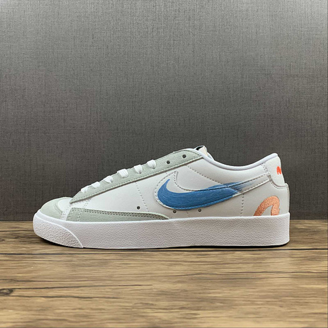 Unbranded [DM0882-100]-[MAYUMI YAMASE X BLAZER LOW 77 FLYLEATHER EARTH DAY WHITE/MULTI-COLOR], photo 1