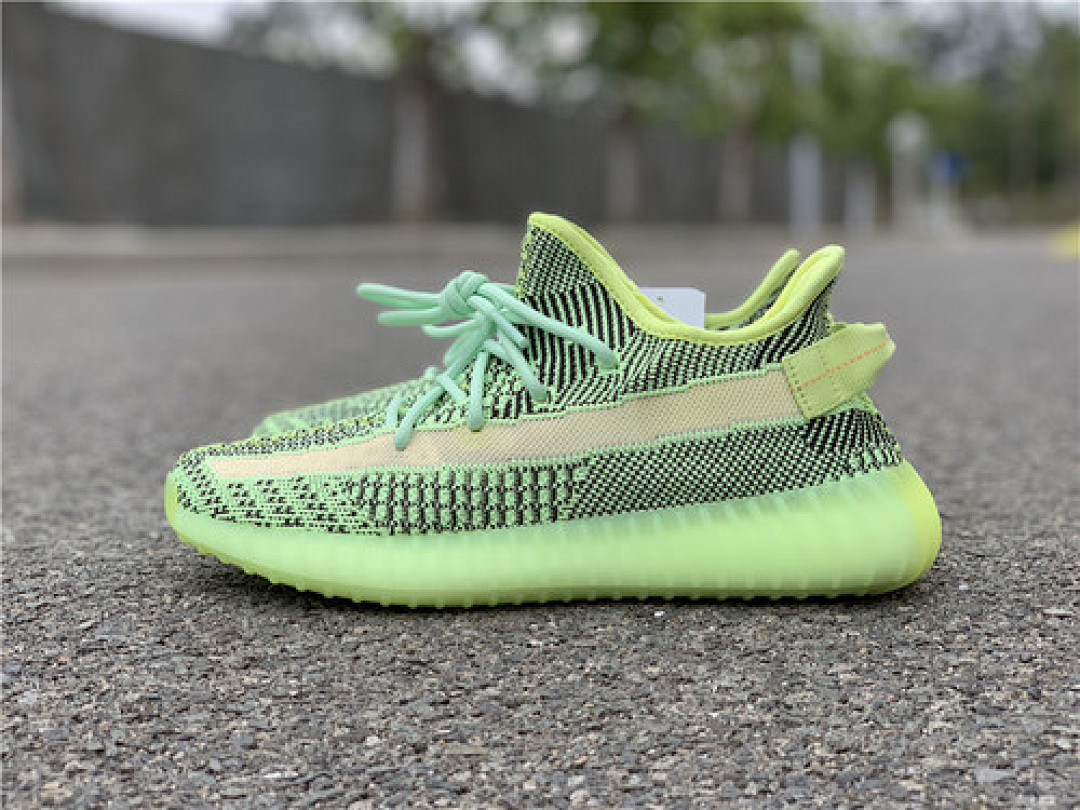 Adidas [FW5191]-[HUPU YEEZY BOOST 350 V2 FLUORESCENT GREEN YEEZREEL REFLECT], photo 1