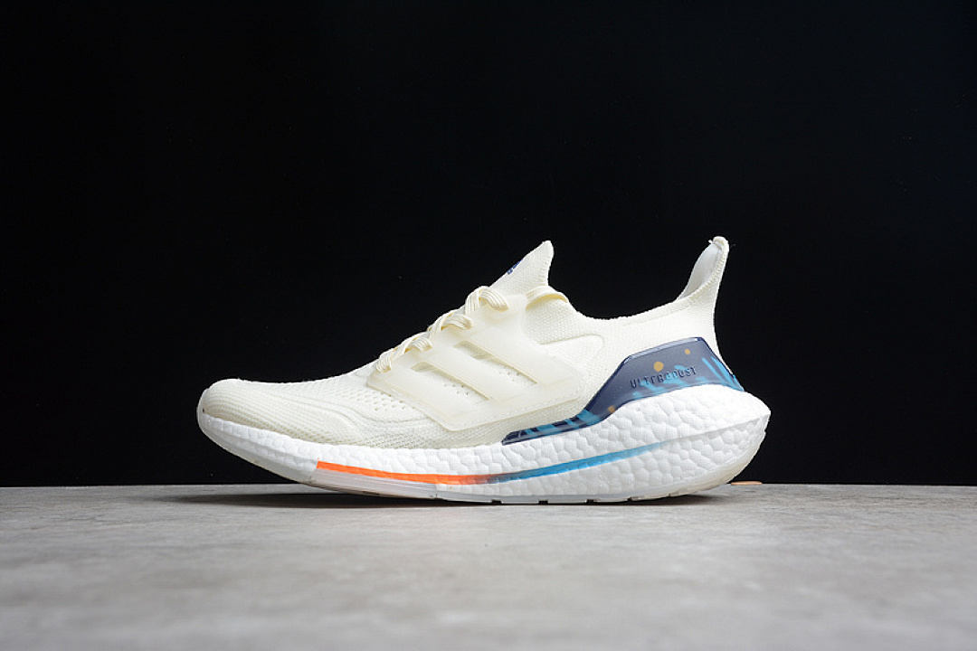 Unbranded [GX8532]-[ULTRABOOST 21 SHOES CORE WHITE/CORE WHITE/ROYAL BLUE]-[WOMAN:36-39]-[MAN:40-45], photo 1