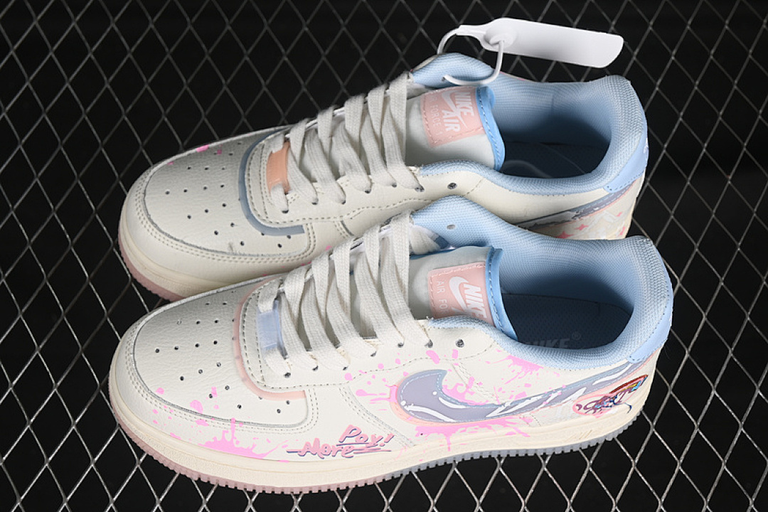 Nike [CW1574-058]-[AIR FORCE 1 07 LOW PINK AND BLUE LOVE WHITE/PINK/BLUE]-[WOMAN:36-39]-[MAN:40-45] - Image 11